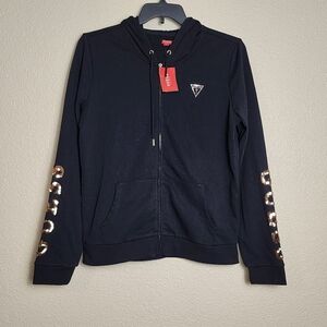 Guess Hooded Jacket Sequin Bling Women's XL